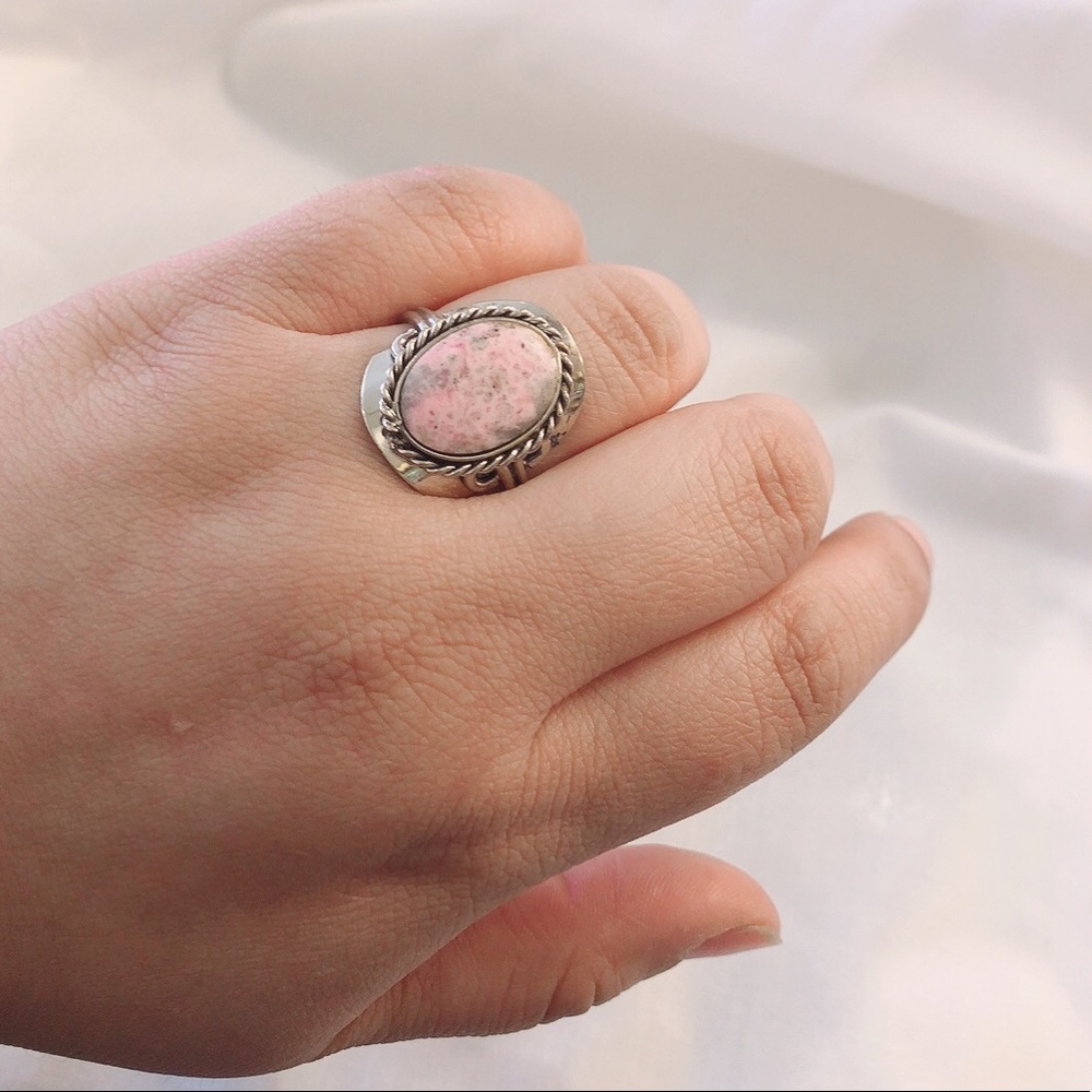Pink Rhodonite Adjustable Ring - image 5